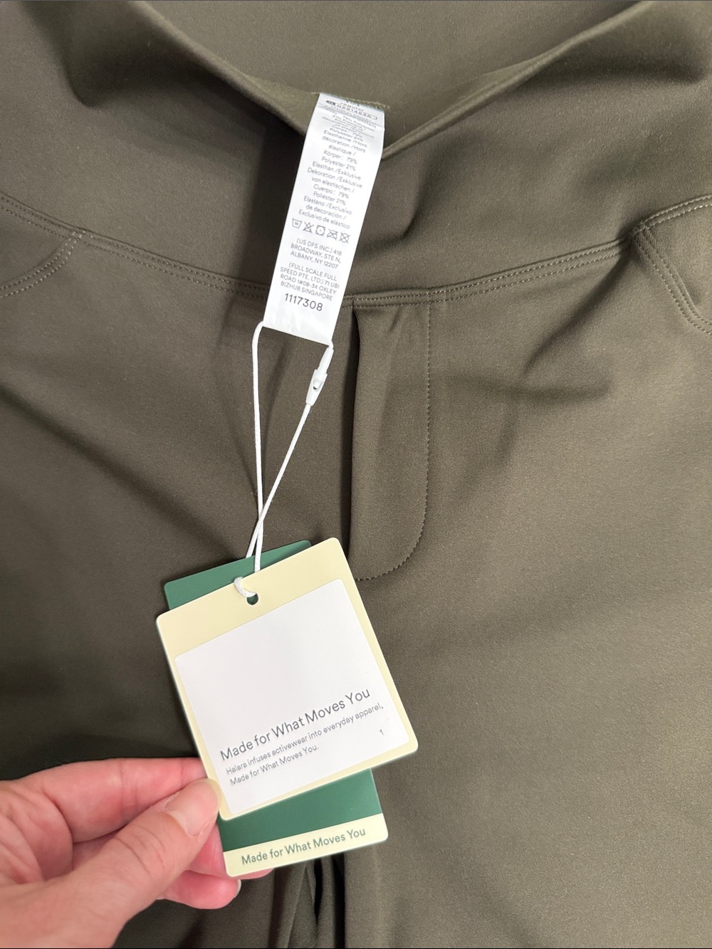 HALARA Olive Green Wide-Leg Ponte Pants - Picture 2 of 7